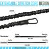 Apeso 2 Pack Kayak Paddle Leash, Paddle Board Leash Fishing Lanyard Tool Tether with Carabiner Kayaking Accessories for Canoe Boat Inflatable Paddle Board (Black) view 2