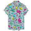 80s 90s Vintage Bigfoot Funny Hawaiian Shirt Sasquatch Summer Button Down Short Sleeve Casual Shirt view 1