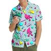 80s 90s Vintage Bigfoot Funny Hawaiian Shirt Sasquatch Summer Button Down Short Sleeve Casual Shirt view 2