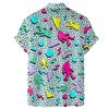 80s 90s Vintage Bigfoot Funny Hawaiian Shirt Sasquatch Summer Button Down Short Sleeve Casual Shirt view 3