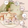Bixike Girls Bike with Basket for Toddlers and Kids Aged 3-14 Years Old, 12 14 16 18 Inch with Training Wheels & Doll Seat, 20 Inch with Kickstand & Rear Rack, Princess Style Bicycle for Gift. view 2