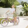 Bixike Girls Bike with Basket for Toddlers and Kids Aged 3-14 Years Old, 12 14 16 18 Inch with Training Wheels & Doll Seat, 20 Inch with Kickstand & Rear Rack, Princess Style Bicycle for Gift. view 3