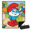 LOGOVISION The Smurfs Picnic Outdoor Blanket, 50"x60" Papa Smurf, Foldable Blanket for Picnic, Beach, Camping, Park, Tailgate view 1