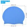 PATIKIL Silicone Swim Cap, 2 Pcs Waterproof Swimming Hat Non-Slip Adult Swimming Caps for Women and Men Swim Training Racing, Light Blue view 2