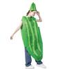 DSplay Unisex Adult Pickle Costume Halloween Green Cucumber Outfits view 2