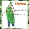 DSplay Unisex Adult Pickle Costume Halloween Green Cucumber Outfits view 3