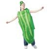DSplay Unisex Adult Pickle Costume Halloween Green Cucumber Outfits view 4