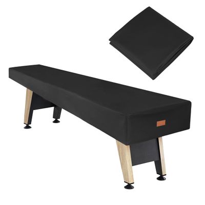 K-Musculo Shuffleboard Table Cover, Heavy Duty Leatherette Waterproof & Tearproof Shuffleboard Covers Fit for 12FT(148"L x 25"W x 8"H) Shuffleboard Table (Black)