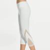 Women's Net Yarn Fitness Hip-Lifting Waist-Stretching Running Yoga Women's Workout Leggings Running Tights (White, M) view 2