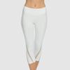 Women's Net Yarn Fitness Hip-Lifting Waist-Stretching Running Yoga Women's Workout Leggings Running Tights (White, M) view 3