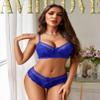 Avidlove Lingerie Set for Women Lace Bra and Panty Sets 2 Piece Lace Babydoll Outfits Blue L view 3