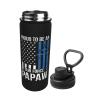 SIYTUAU Proud Us Air Force Papaw America Flag Water Bottle 18 Oz Stainless Steel Water Bottles Leak Proof Outdoor Sports Insulated Water Bottle Funny Bottle Water view 2