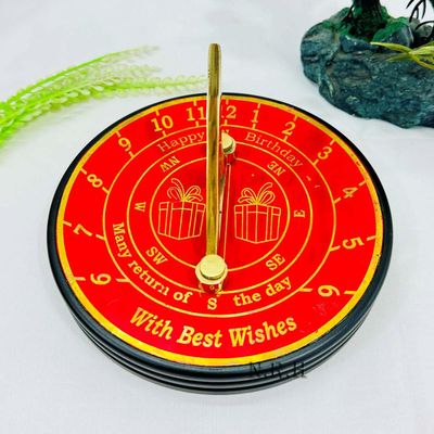 Birhtday Sundial Compass - Solid Brass Sundial Compass Nautical Home Decor Gifts Fully Functional (6" Inch) Unique Gifts for Women,Men Parents Or Couples Celebration