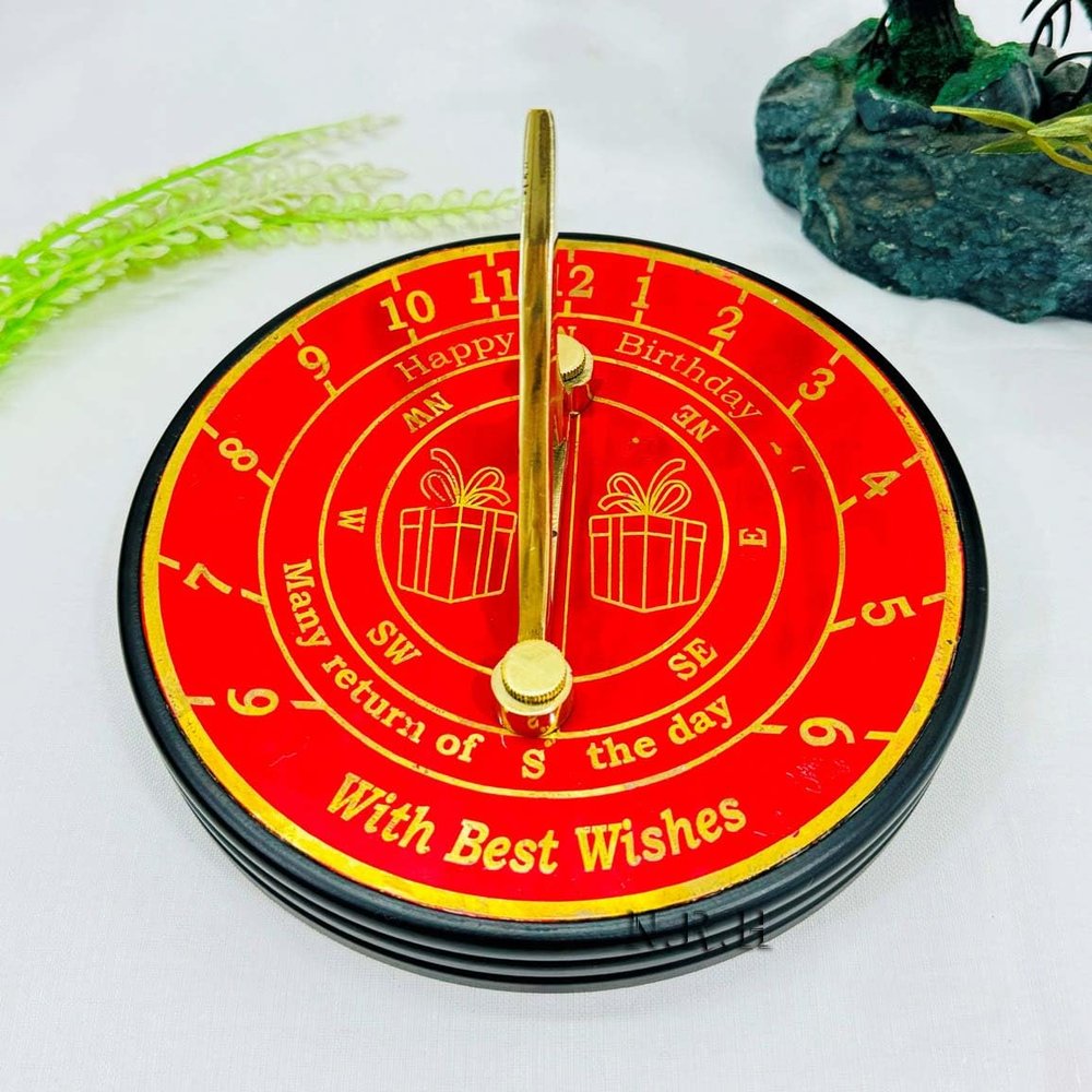 Birhtday Sundial Compass - Solid Brass Sundial Compass Nautical Home Decor Gifts Fully Functional (6" Inch) Unique Gifts for Women,Men Parents Or Couples Celebration