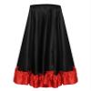 Eandarui Kids Girls Spanish Bull Dance Skirts Flamenco Performance Costume Big Swing Folkloric Mexican Dancewear Black A 9-10 Years view 3