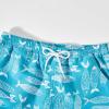 NineFit Basics Toddler Boys Pull on Swim Trunks Cute Print Elastic Waist Swim Shorts Little Boys Bathing Suit (Blue, 9-10 Years) view 3