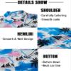EISHOPEER Mens Hawaiian Shirt Short Sets 2 Piece Vacation Outfits Sets Casual Short Sleeve Shirt and Shorts Suits Small view 3