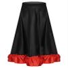 Eandarui Kids Girls Spanish Bull Dance Skirts Flamenco Performance Costume Big Swing Folkloric Mexican Dancewear Black 7-8 Years view 2