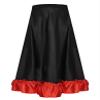 Eandarui Kids Girls Spanish Bull Dance Skirts Flamenco Performance Costume Big Swing Folkloric Mexican Dancewear Black 7-8 Years view 3