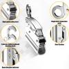 Loodmeo Self-Locking Rope Grab Ascender, Alloy Steel, Suitable for Heavy Industry/Roofing/Construction/Fall Protection/Tree Trimming/Lifeline, Compliant with OSHA/ANSI Standards (Silver 10-16mm) view 2