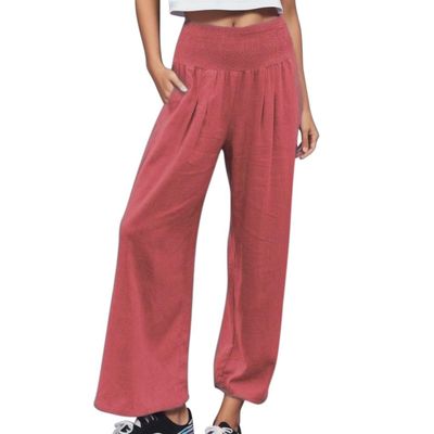 The to Only Placed by Me Trendy Women Work Pants Business Casual Lightweight Pants for Summer Harem Pants Sets for Women Red Pants Suit for Women Long Pantaloons Women