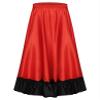 Eandarui Kids Girls Spanish Bull Dance Skirts Flamenco Performance Costume Big Swing Folkloric Mexican Dancewear Red A 3-4 Years view 2