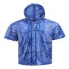 AIRNINE Men's Bandana Print Baseball Jersey Button Down Shirts (S to 5XL) (Bandana Blue_J64, 3X-Large)