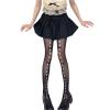 Awoscut Y2k Fishnet Stockings, Lace Socks Pants, Women Cutout Bowknot High Waist Stockings Lingerie Pantyhose (Black Style 2, One Size) view 1