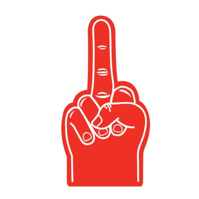 Giant Foam Finger 17 Inch- Protest Foam Hand Middle Finger for All Occasions - Cheerleading for Sports Exciting Vibrant Colors use as Celebration Pom Poms for Athletics Local Sport Events Games (Red)