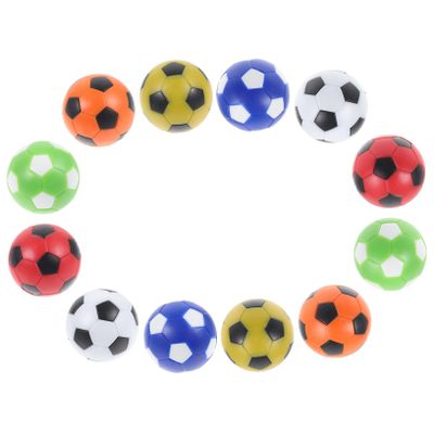 WHAMVOX 12pcs Replaceable Table Game Soccer Balls Foosball Balls for Boy Girl Standard Black White Blue White Light Green Red Black Yellow Orange