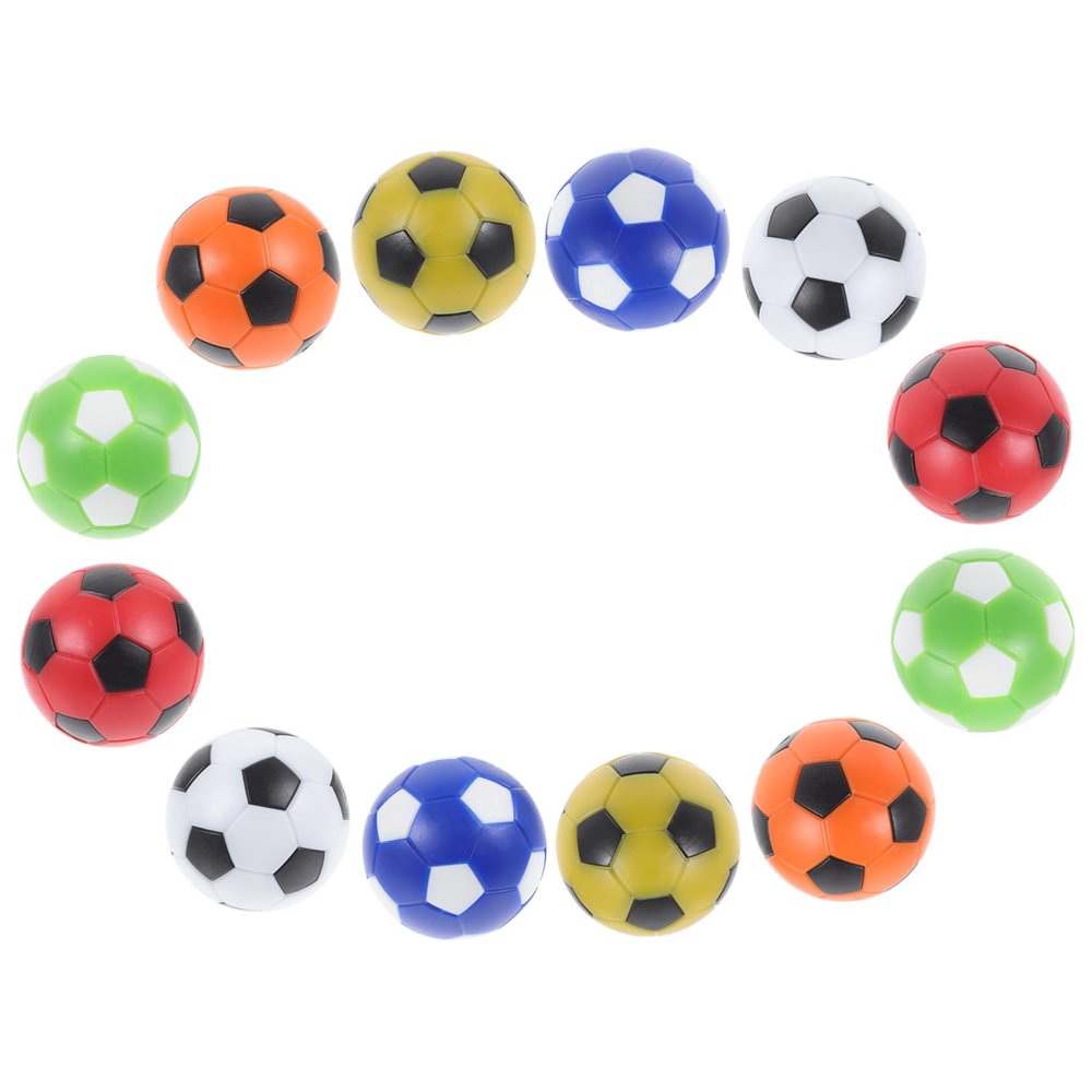 WHAMVOX 12pcs Replaceable Table Game Soccer Balls Foosball Balls for Boy Girl Standard Black White Blue White Light Green Red Black Yellow Orange