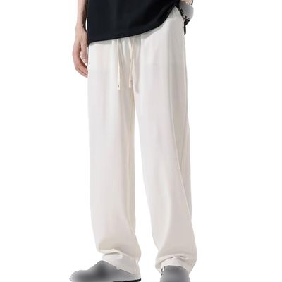 JEsilunmaMY Men's Athletic Joggers Pants Relaxed Fit Drawstring Track Pants with Pockets Casual Trousers for Workout Running (White,X-Large)