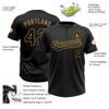Customize Black Old Gold Baseball Jerseys Solid Color Softball Jerseys Personalized Lightweight 2-Button Baseball Tee Shirts Short Sleeve Team Uniform Stitched Name Number Logo Unisex Youth Kids view 3