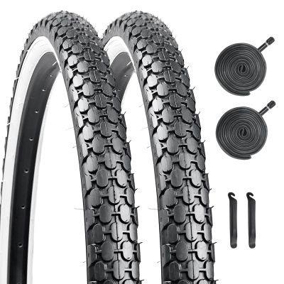 26 Inch Bike TiresYILUXING 26 X 2.125(57-559) Folding Replacement Tires for Beach Cruiser Bike 2 Pack Bike Tires & Tubes