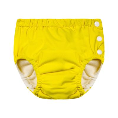 Baby Boys Snap Reusable Absorbent Swimsuit iaper Infant Swimming iapers Washable iaper (Yellow, 6-12 Months)