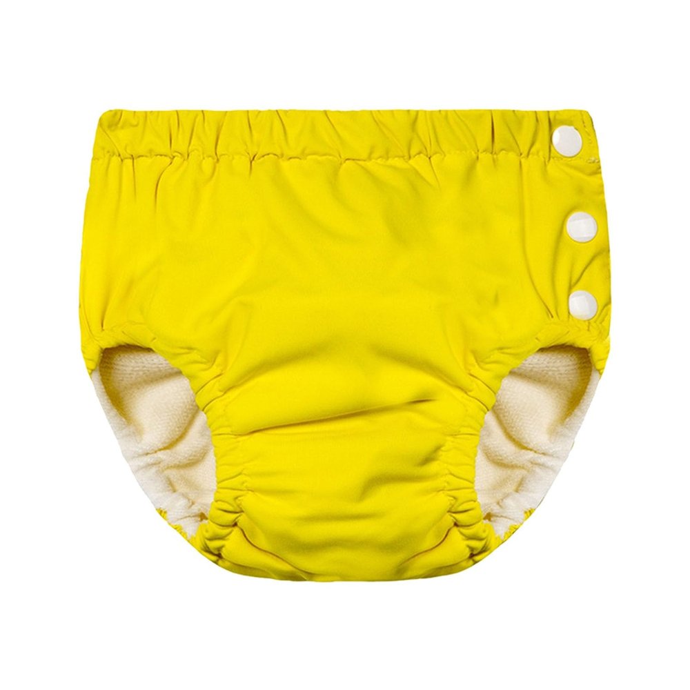 Baby Boys Snap Reusable Absorbent Swimsuit iaper Infant Swimming iapers Washable iaper (Yellow, 6-12 Months)