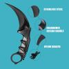 Milaloko 2 Pieces Karambit Knife Fixed Blade Tactical Camping Tool,Outdoor Hunting Knife with Sheath and Cord, Suitable for Hiking, Adventure, Survival and Collection (Golden Black) view 4