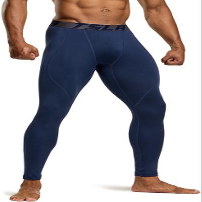TSLA Men's Thermal Compression Pants, Athletic Sports Leggings & Running Tights, Wintergear Base Layer Bottoms, Heatlock Midnight Navy, XX-Large