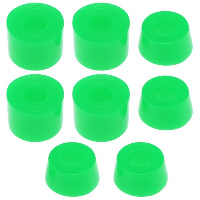 Be In Your Mind 2 Sets Long Board Truck Bushings 92A Skateboard Bushings Shock Absorber Suitable for Skate Trucks Four-Wheel Skateboards Inner Diameter 10mm (Green)