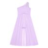 FEESHOW Youth Big Girls Halter Chiffon Pleated Maxi Romper Dress Wedding Party Evening Dance Prom Long Gowns Lavender_c 14 Years view 4