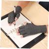 BUTIFULSIC Compression Gloves for Women Men Half Finger Gloves for Arthritis Sports Training Knitting Typing Gardening Grey view 3