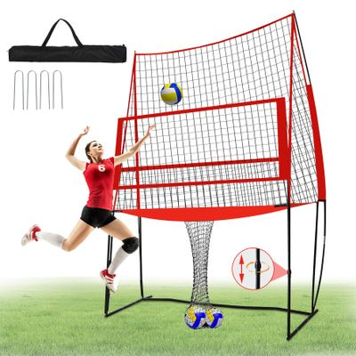Lineslife 2-in-1 Volleyball Training Net, 5 Height Volleyball Practice Net