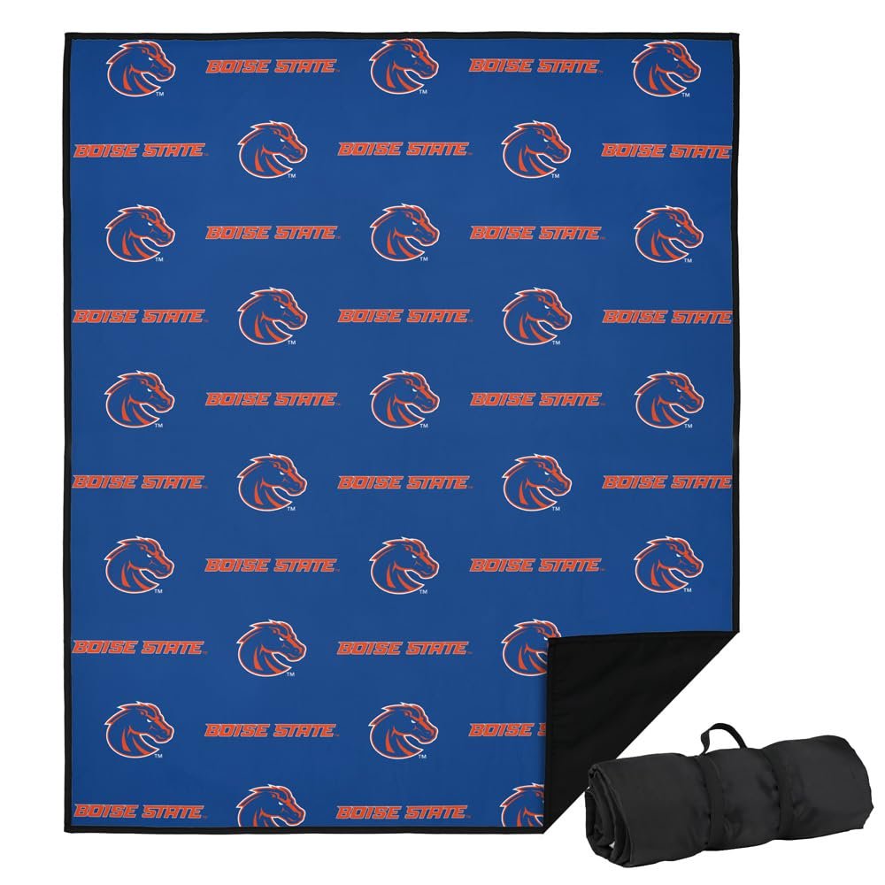 LOGOVISION Boise State University Picnic Outdoor Blanket, 50"x60" Logo Pattern, Foldable Blanket for Picnic, Beach, Camping, Park, Tailgate