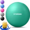 STOROMO Exercise Ball,Yoga Ball(with Exercise Tutorial)Extra Thick Non-Slip,Holds 2500 lbs, Workout Ball for Pregnancy Birthing and Balance Stability (Green, 85cm/33.4in) view 1
