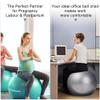 STOROMO Exercise Ball,Yoga Ball(with Exercise Tutorial)Extra Thick Non-Slip,Holds 2500 lbs, Workout Ball for Pregnancy Birthing and Balance Stability (Green, 85cm/33.4in) view 4
