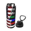 SIYTUAU Ripped Style American And United States Thin Line Green Blue Red Flag Water Bottle 18 Oz Stainless Steel Water Bottles Leak Proof Outdoor Sports Insulated Water Bottle Funny Bottle Water view 2