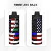 SIYTUAU Ripped Style American And United States Thin Line Green Blue Red Flag Water Bottle 18 Oz Stainless Steel Water Bottles Leak Proof Outdoor Sports Insulated Water Bottle Funny Bottle Water view 4