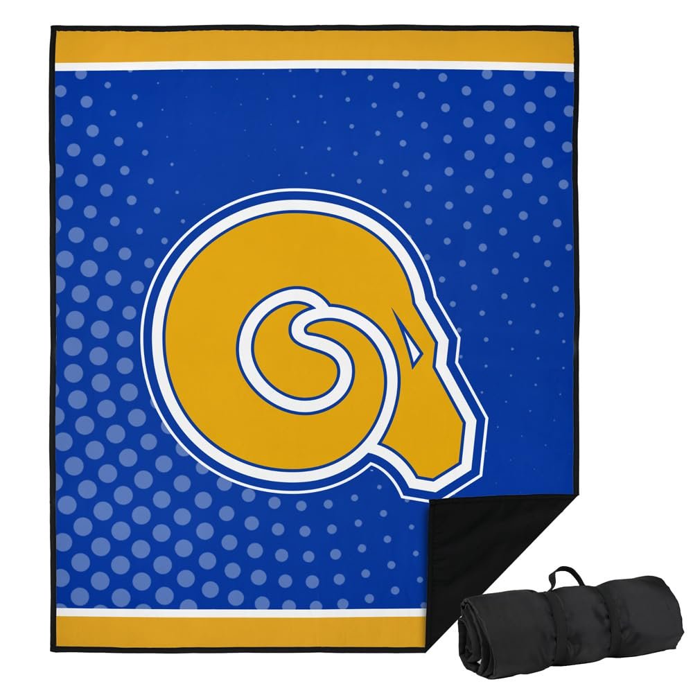 LOGOVISION Albany State University Picnic Outdoor Blanket, 50"x60" Logo Dots, Foldable Blanket for Picnic, Beach, Camping, Park, Tailgate
