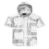 AIRNINE Men's Bandana Print Baseball Jersey Button Down Shirts (S to 5XL) (Bandana White_J64, 5X-Large) view 1