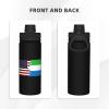 SIYTUAU Torn Style American And Sierra Leone Flags Water Bottle 18 Oz Stainless Steel Water Bottles Leak Proof Outdoor Sports Insulated Water Bottle Funny Bottle Water view 4